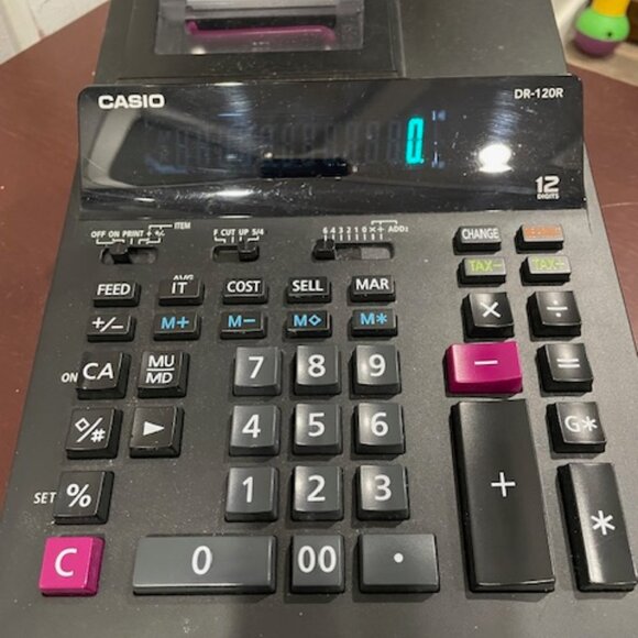 CASIO DR-210R Heavy Duty Desktop Printing Calculator Tape 12 Digits - Picture 2 of 3